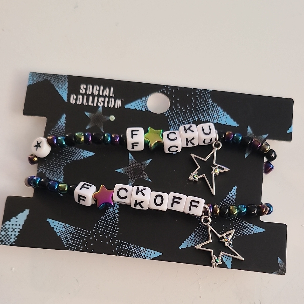 Star Charm Beaded Bracelet Set NSFW